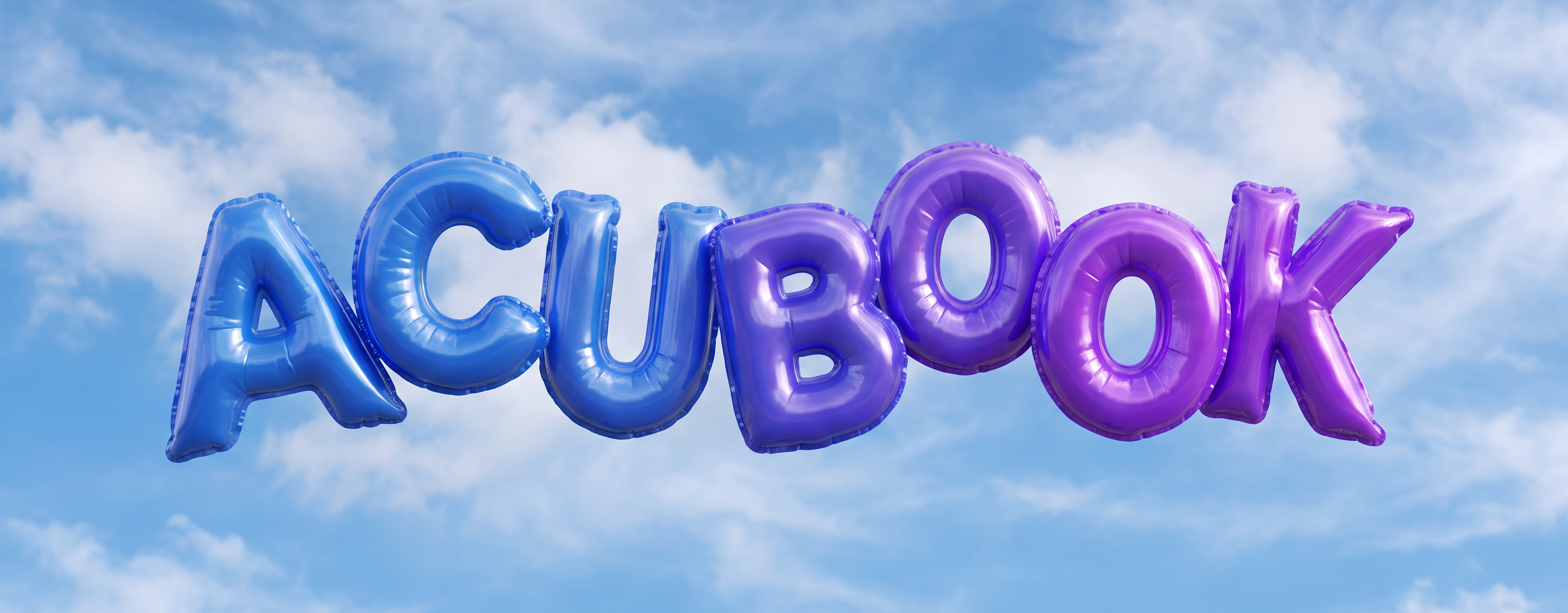 The Acubook logo, floating